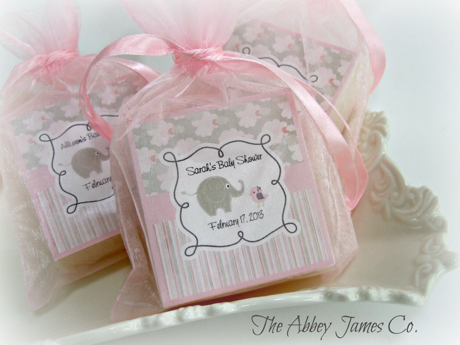 favors elephant shower baby favors James favors AbbeyJames Baby shower soap shower Abbey by