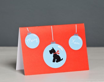 Scottish Terrier Christmas Card - Dog Christmas Card - Terrier Card - Scottie - Scotty