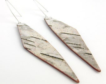 Eco friendly birch bark earrings, Tine