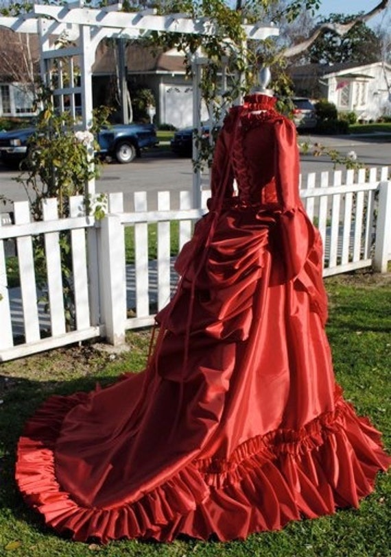 SALE Mina Victorian Bustle Gown Wedding Custom Gown Im Stock