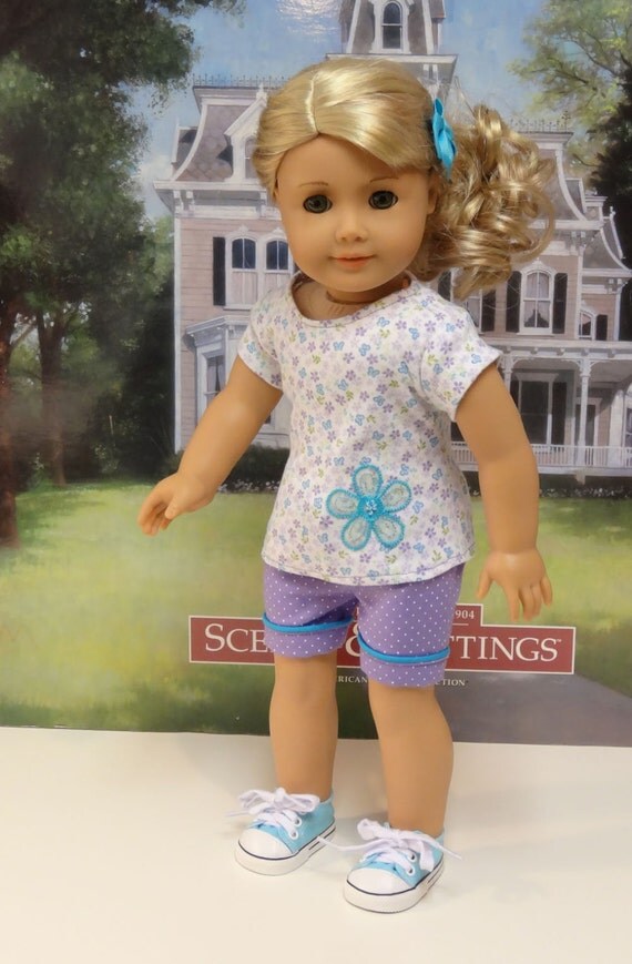 Summer Fun shorts and tshirt for American Girl by CupcakeCutiePie