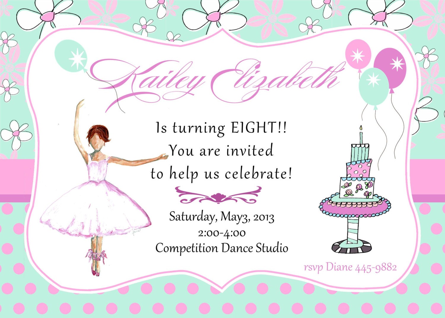 8Th Birthday Party Invitations 6