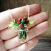 Rose Bouquet Necklace / Sterling Silver / Handmade Bridesmaid Flower Pendant