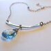 Something Blue, Aquamarine, Sterling Silver Aquamarine Necklace, Wedding Necklace