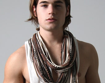 Burning Man, Mens, Husband Gift, Mens Scarf, Brown Scarf, Mens, For Men, For Boyfriend, Man Gifts, Boyfriend, Boyfriend Gift, Gift for Men