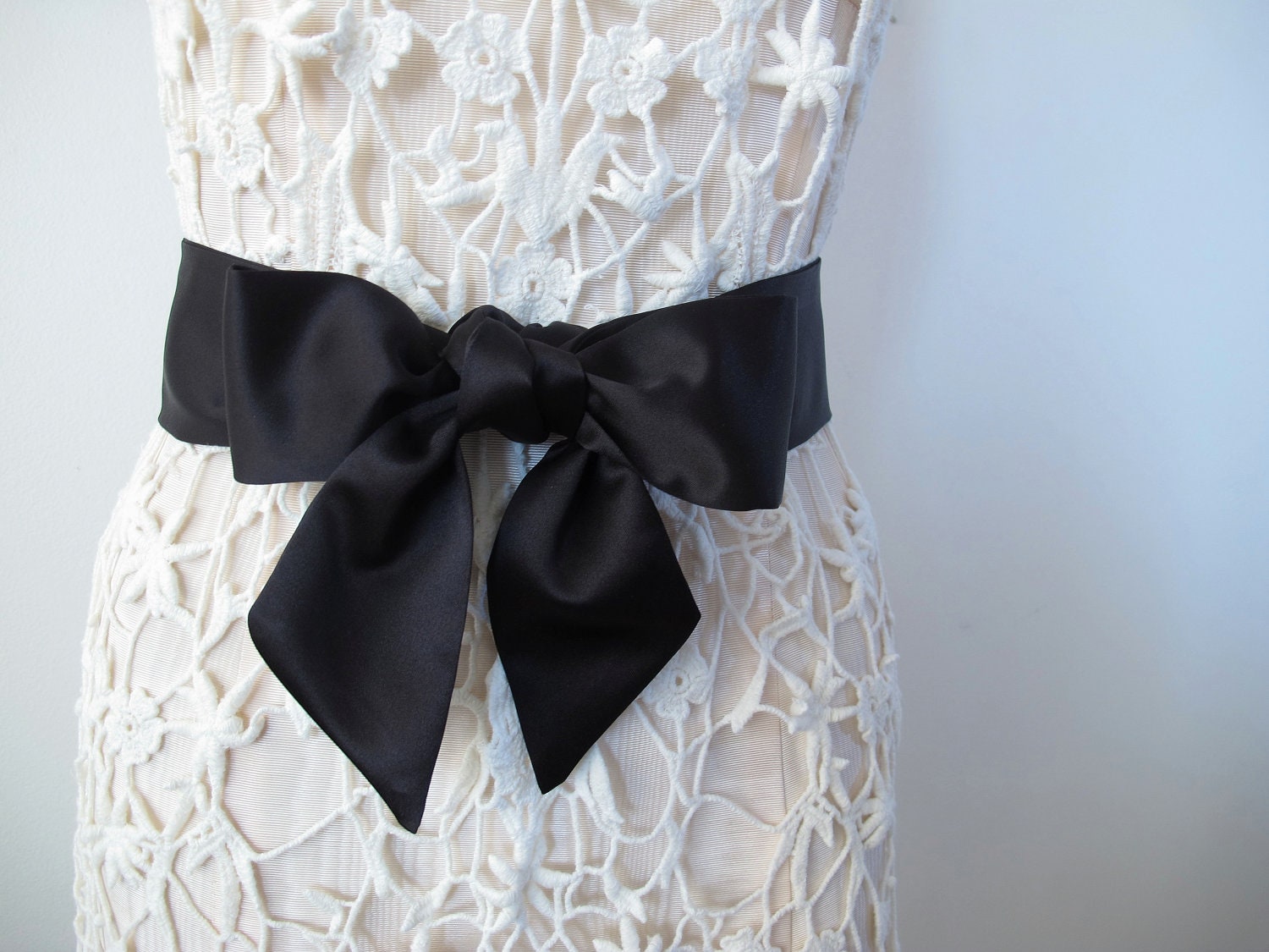 Black Sash Bow Belt Wedding Sash Bridesmaid Sashes Matte 8362