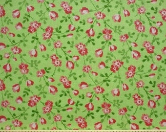 Pam Kitty Love, Lakehouse Dry Goods, Tiny Floral in Lime LH12033LIME - 1/2 Yard Sale
