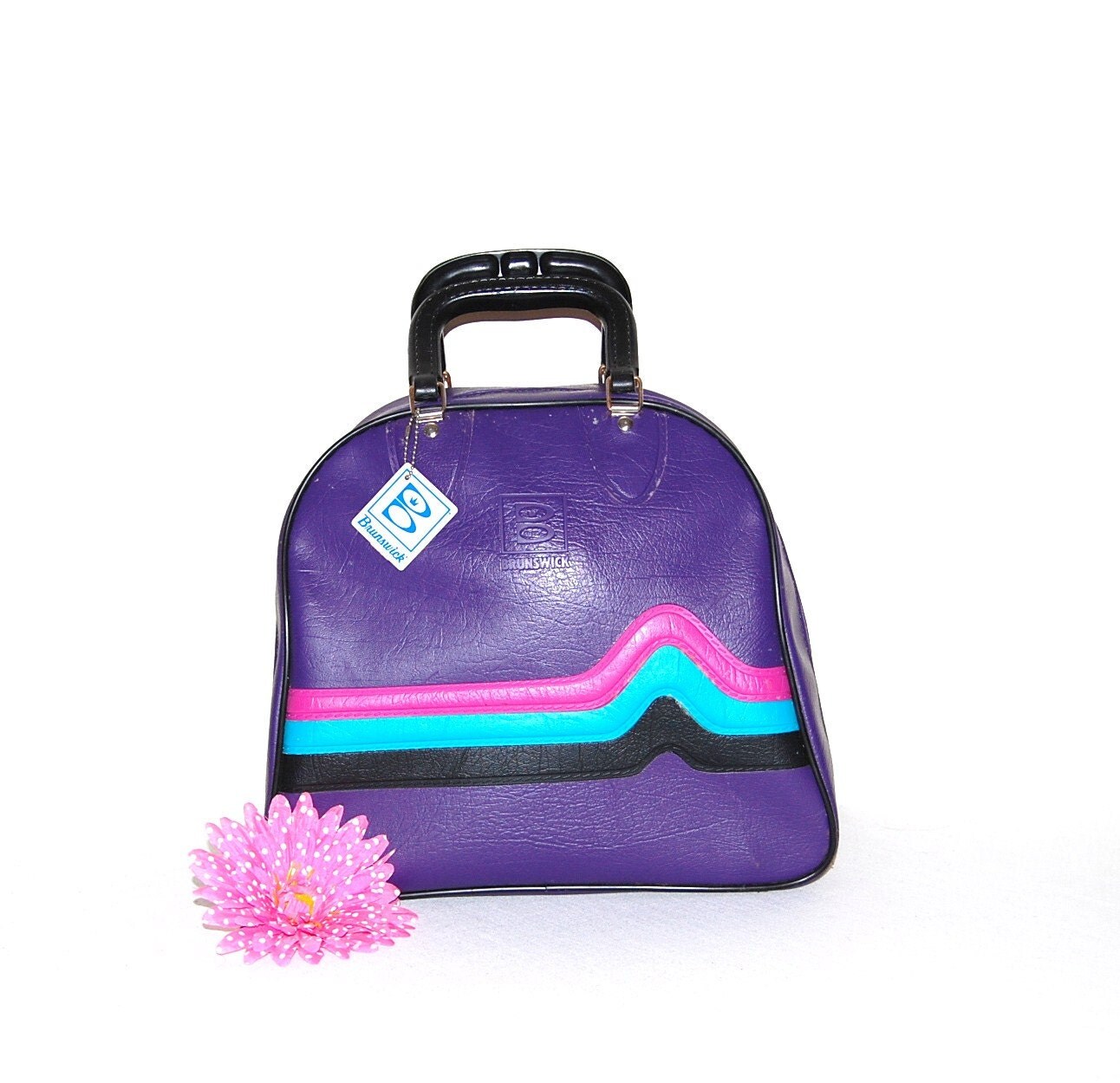 Vintage Bowling Bag Retro Purple