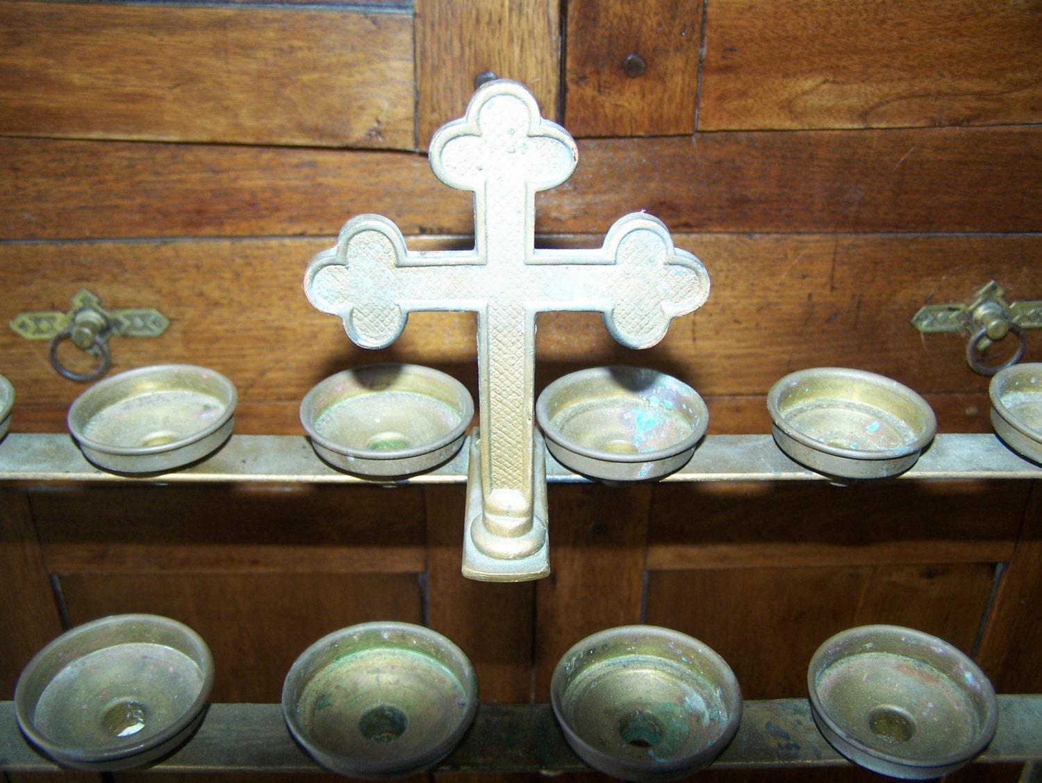 Antique Religious Votive Candle Holder Stand by apickerseye