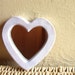 SALE Shabby Chic White Wooden Heart Mirror Distressed Wood