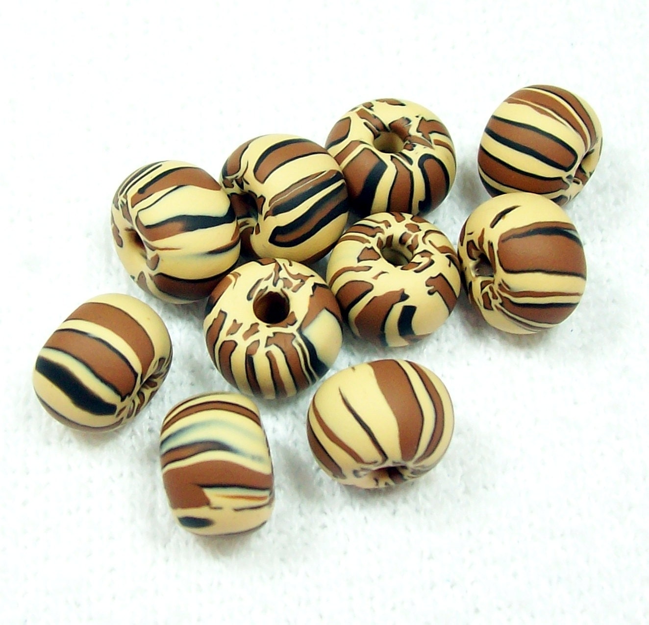 Macrame Beads Large Hole Handmade Polymer Clay Beads