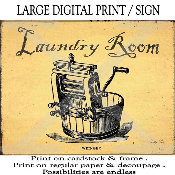 laundry room download wash tub vintage labels tags