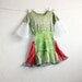 Lime Green Women's Top Bohemian Clothing Upcycled Clothes Coral Lace Bell Sleeves Retro Shirt Recycled Tunic Small 'LORA'
