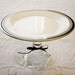 The Ionic: Single Cupcake Stand Elegant Dessert Pedestal Mini Server Candle Holder Antique Royal Doulton Sarabande Black White Platinum Dish