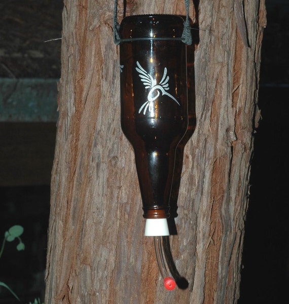 items similar to beer bottle engraved hummingbird feeder items similar to beer bottle engraved hummingbird feeder