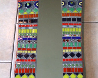 Bold and Bright Mosaic full length Mosaic Mirror Tapestry Style