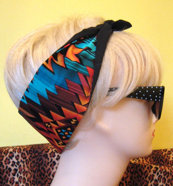 Navajo Hair Tie Mexican Tribal Aztec South Western by DollyCool