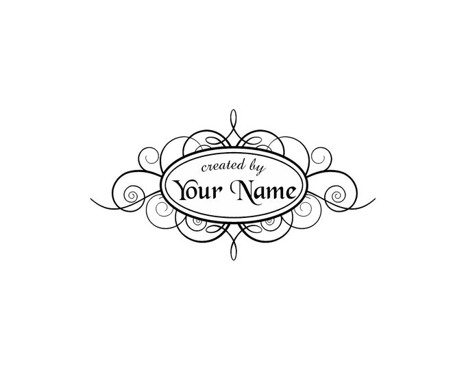 Handle Mounted or Cling Personalized Name custom made rubber stamps C42 scrapbook
