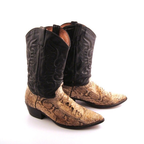 snakeskin cowboy boots for men