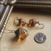 Glass Acorn Necklace and Earring Set in Autumn Tones by Bullseyebeads