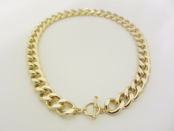 Original Gold Chain Necklace with Toggle Clasp