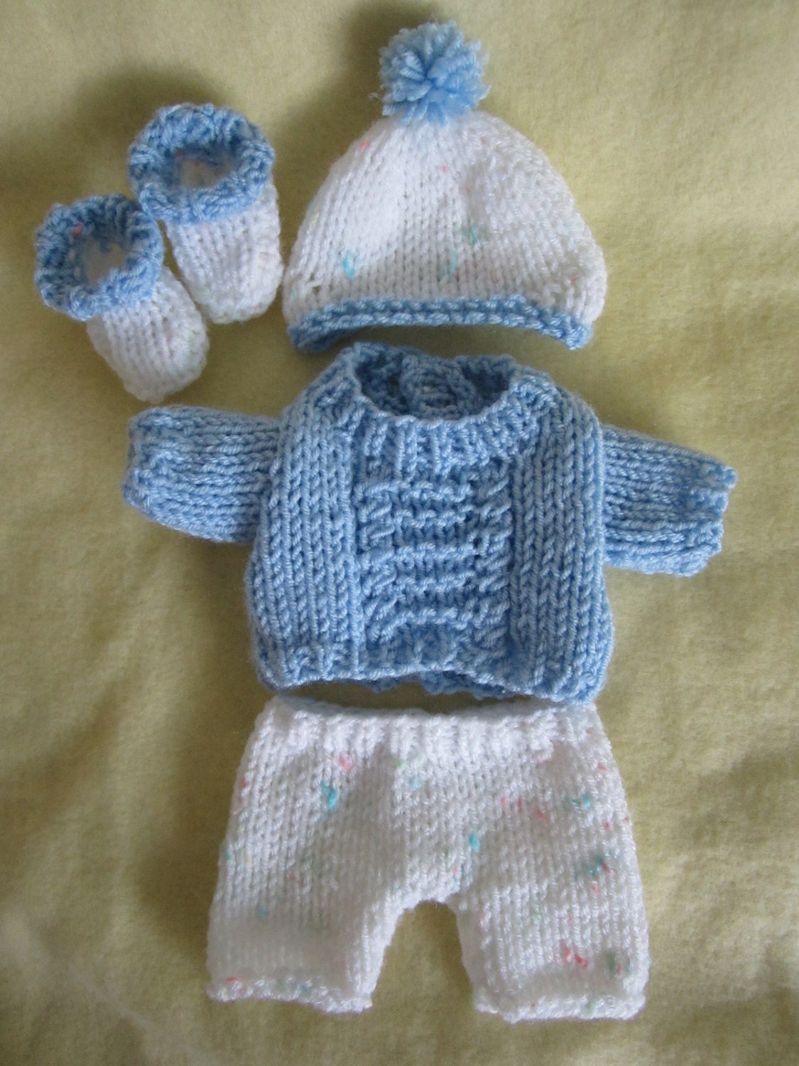 Knitted Doll Clothes for 8 inch Chubby Berenguer Baby Doll