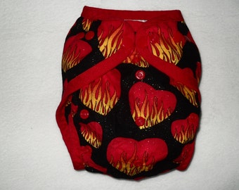 Hearts on fire One size diaper Cover
