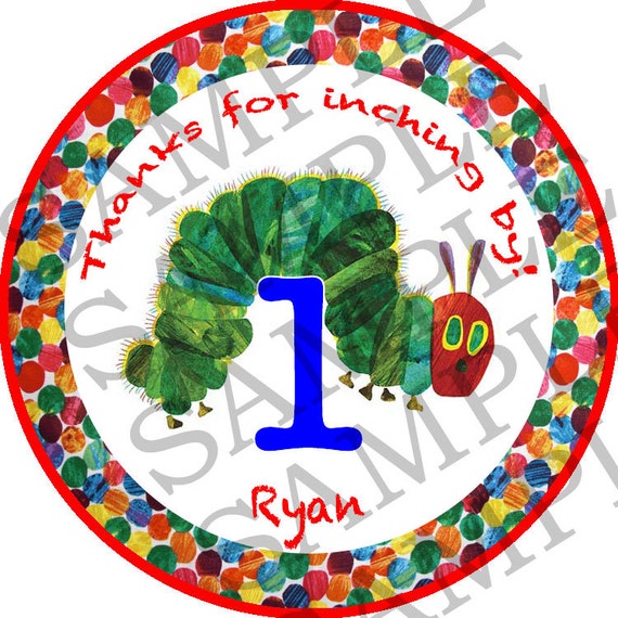 Very Hungry Caterpillar Favor Tags Digital File by oldbagvintage
