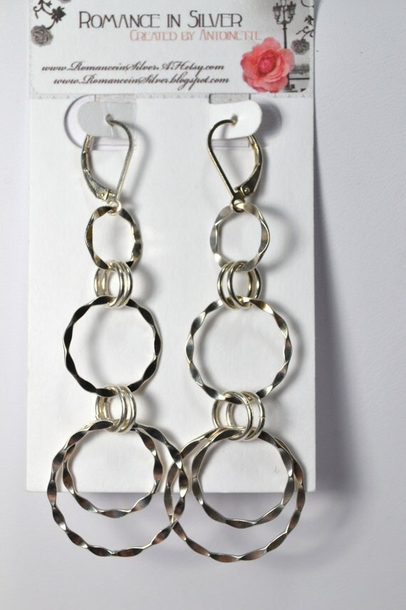 Sterling Silver Trendy Hoop EarringsReduced by RomanceinSilverAH