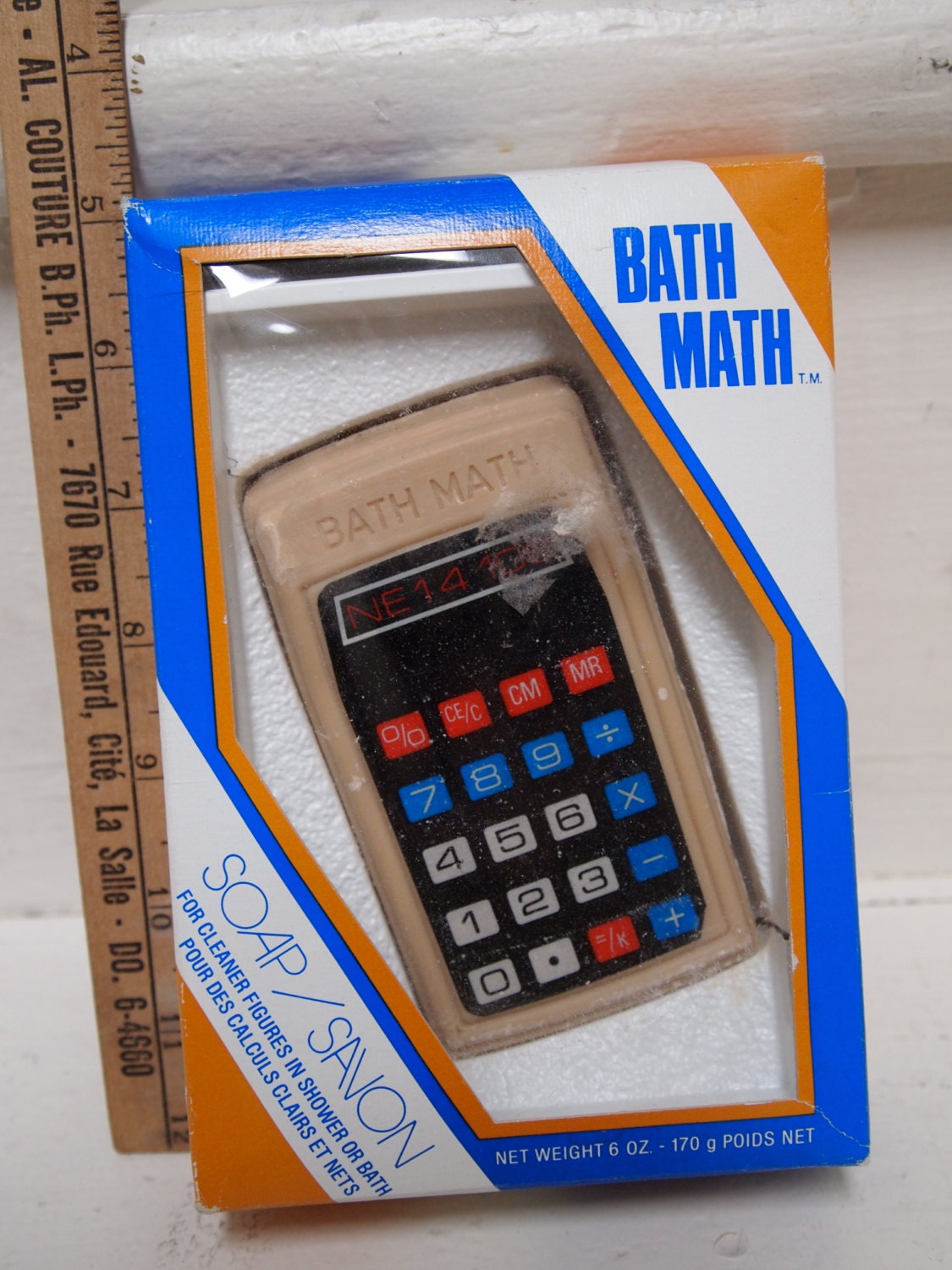 1980s nerd gag gift Bath Math calculator soap by MsChigger