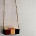 Painted Wooden Block Bar Necklace