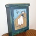 Handpainted Prim Sheep On Key Cabinet, Door Painted On Both Sides, Sheep Coming And Going