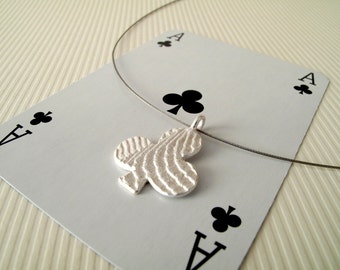Clubs Pendant The Ace Of Clubs Pendant Sterling Silver Pendant Club Jewelry