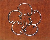 Vintage Japanese Stencil  Kamon Flower