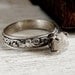 Rough Uncut Diamond Ring Rustic Engagement Ring Sterling Silver