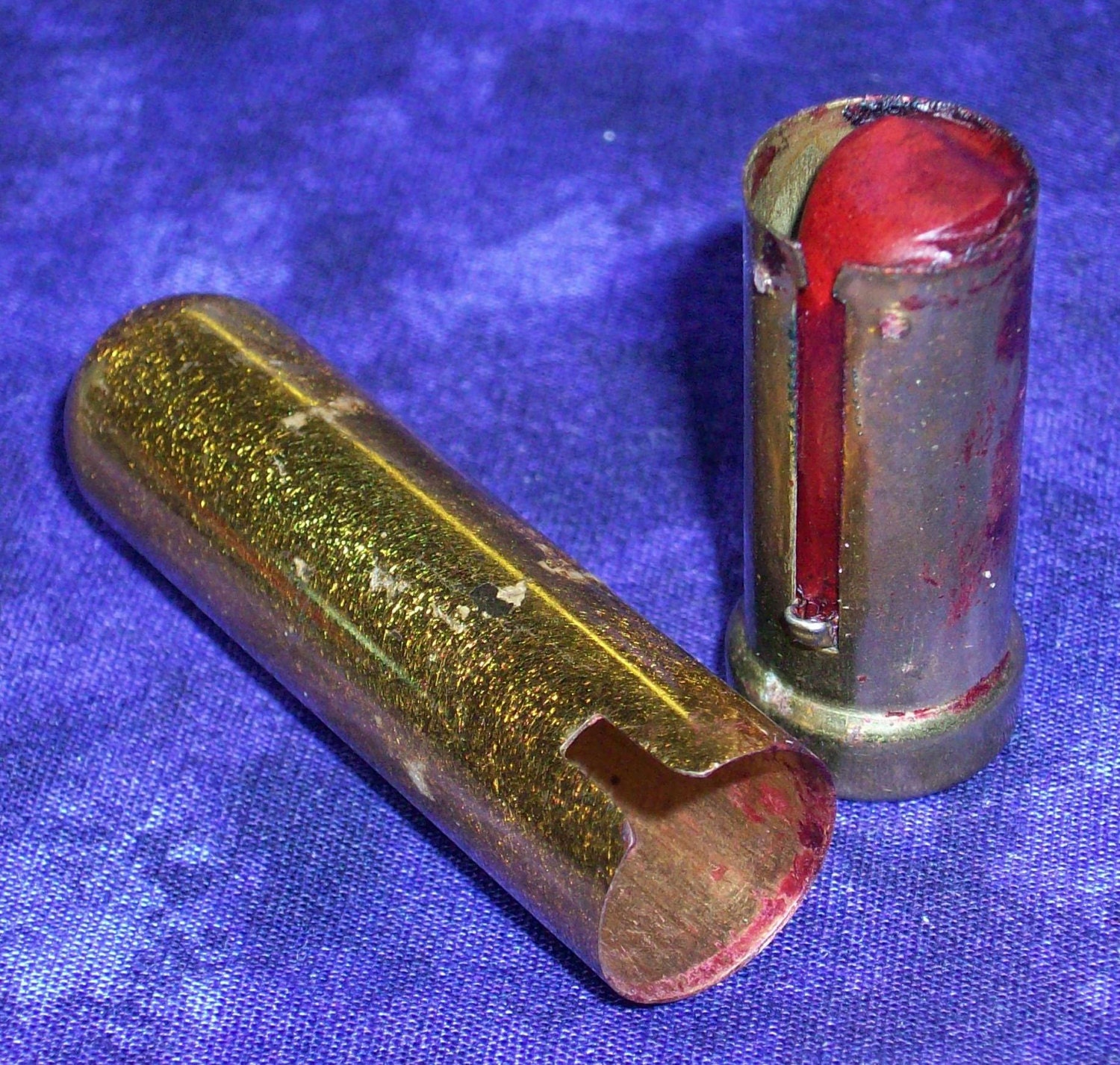 Vintage Dubarry Brass Bullet Lipstick Tube
