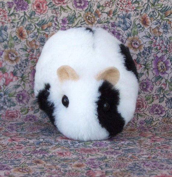 black and white hamster stuffed animal