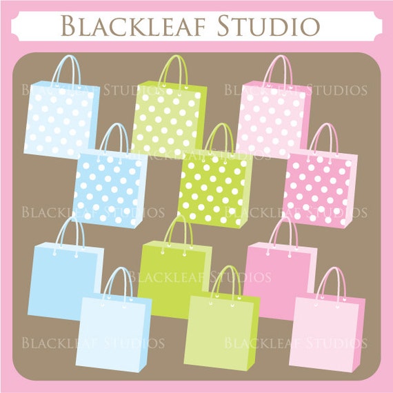 Shopping Bags - bags, boxes, basket, paper bag, shop, boutique, baby, pastels, premade logo - Personal and Commercial Use Il_570xn