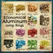 CLEARANCE SALE - 100 Aluminum Jump Rings 16 gauge 8mm OD Economical - Pastel Plus or Metallics and More