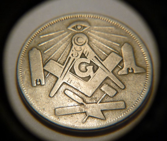 Vintage MADE A MASON Token Coin. Mysterious Freemason Masonic