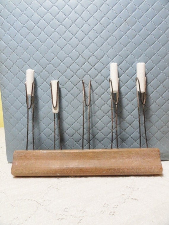 Vintage Chalk Holder School Teacher Line Marker Wood and Wire