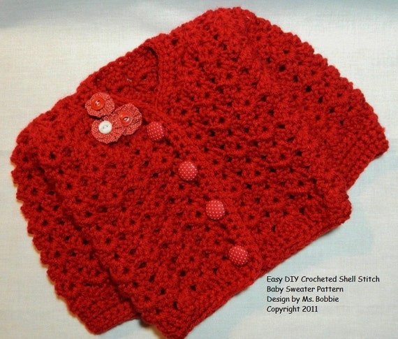 crochet sweater baby easy pattern Crochet Pattern PDF Best  Easy  Tutorial Sweater  Baby 224 Seller