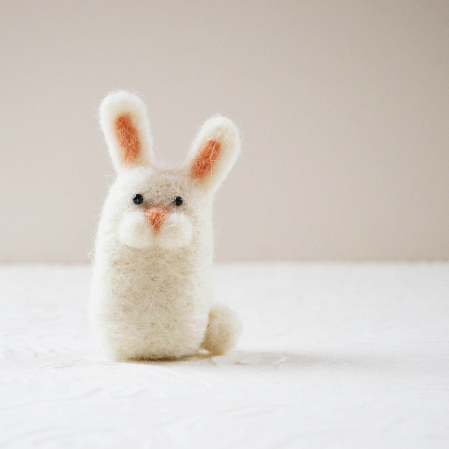 Bunnykitts needle felted bunny rabbit wool fiber sculpture