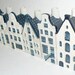 6 Delft Blue KLM Airlines BOLS miniature Porcelain Amsterdam Canal Houses Decanters