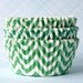 Light Green Chevron Cupcake Liners, Premium Green Chevron Cupcake Liners, Christmas Cupcake Liners (50)