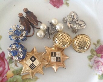 Vintage MCM Pale Blue Rhinestone Broches, 2 Piece Matching Set main image 1