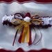 Garnet and Ribbons Wedding Garter Toss Made with Florida State Fabric ((SALE))