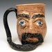 Blue Eyed Pirate Mug Tankard with Long Beard Handle