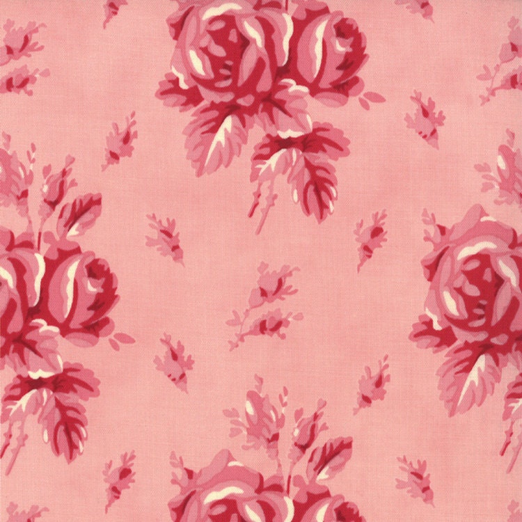 SEASIDE ROSE pink quilt fabric Moda 3 Sisters Favorites shabby
