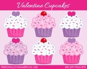 Valentine's Cupcakes Clipart - Digital Clip Art Graphics for Personal or Commercial Use Il_170x135